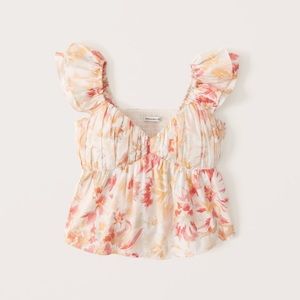 Flutter sleeve ruffle blouse from Abercrombie & Fitch.
